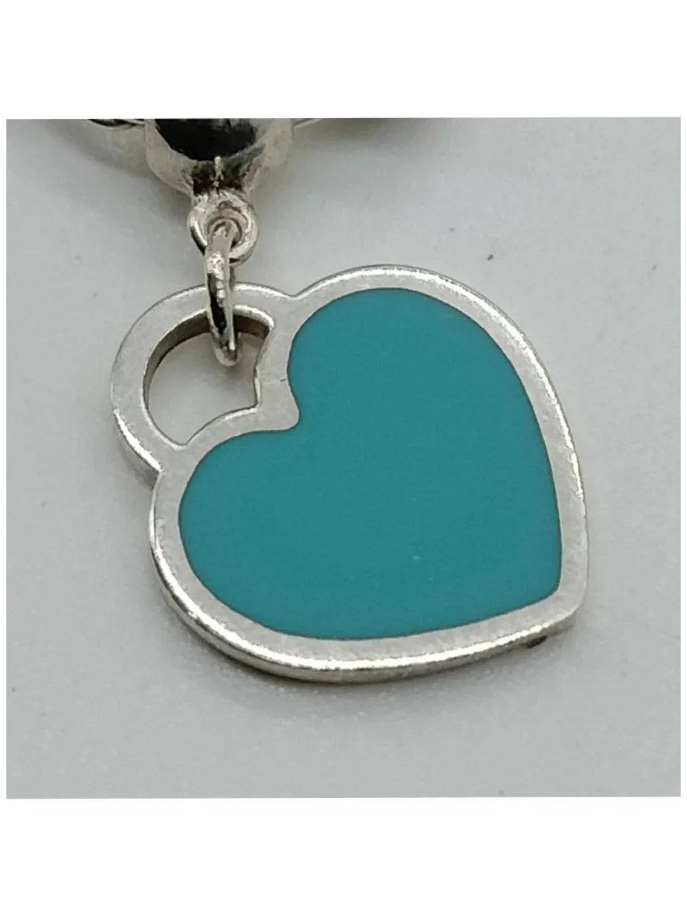 Authentic Tiffany & Co. Return to Tiffany Blue Heart Bead Bracelet Silver